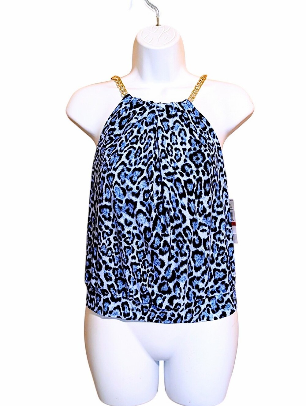 Michael Kors Leopard Print Tankini Top
